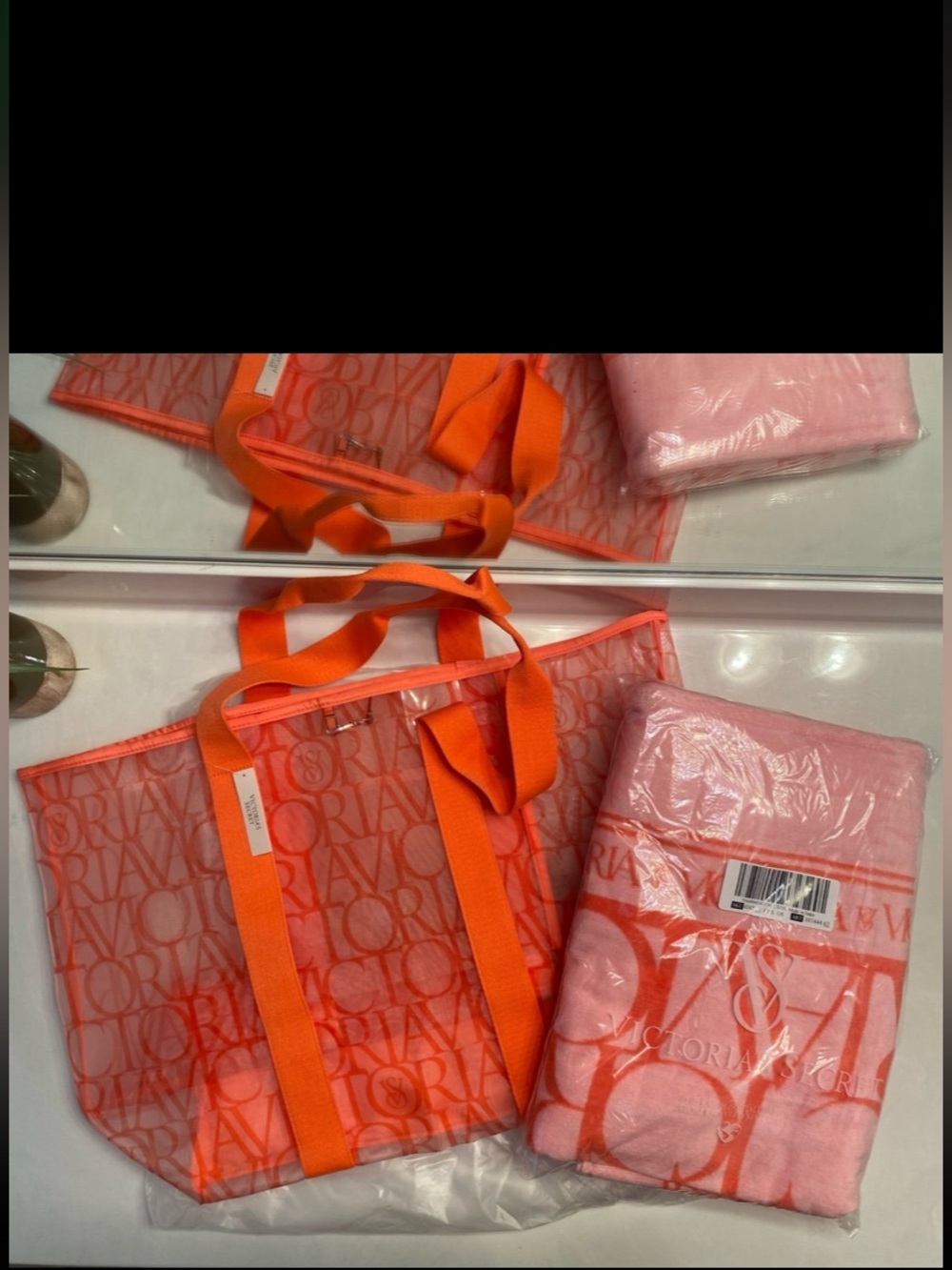 Victoria Secret Mesh Tote and Towel